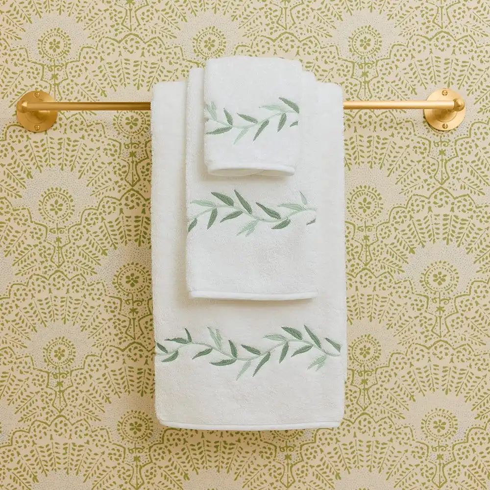 Willow Embroidered Washcloths (pair)