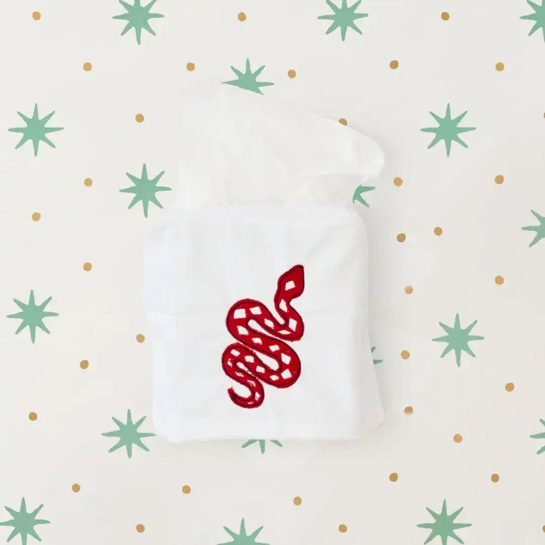 Red Snake Cotton Tissue Box Cover