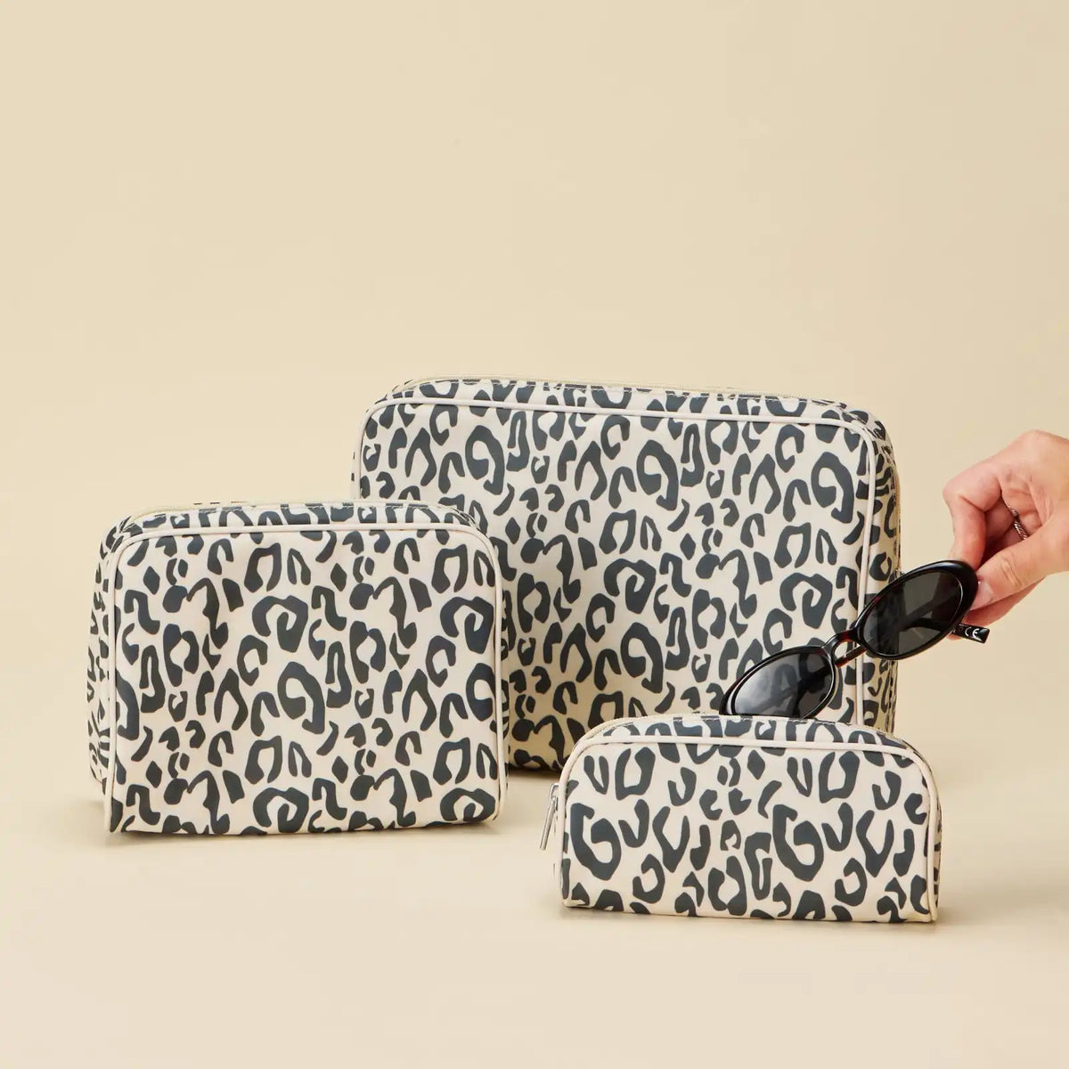 Patterned Toiletry Bag Trio (3 pieces)