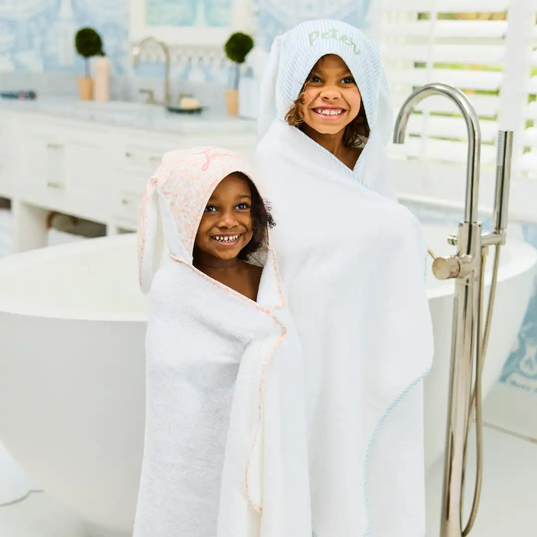 Percale Kids’ Bunny Hooded Towel