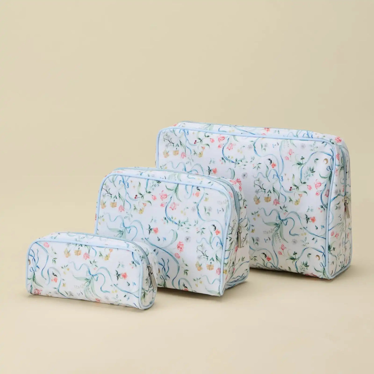 Over the Moon x Weezie Patterned Toiletry Bag Trio (3 pieces)