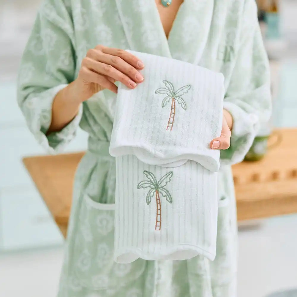 Palm Tree Kitchen Towels (pair)