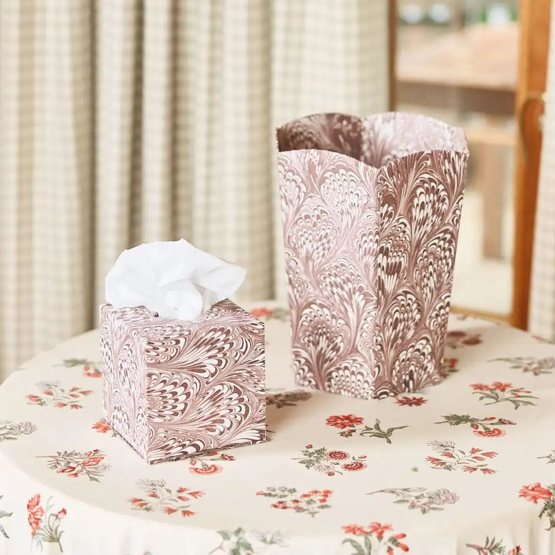 Tissue Box & Waste Bin Set