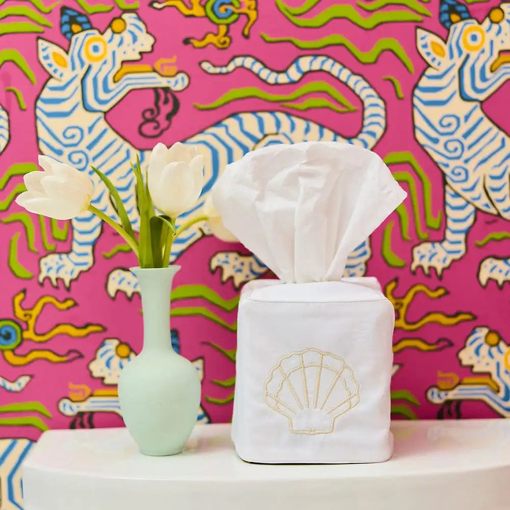 Sand Shell Cotton Tissue Box Cover