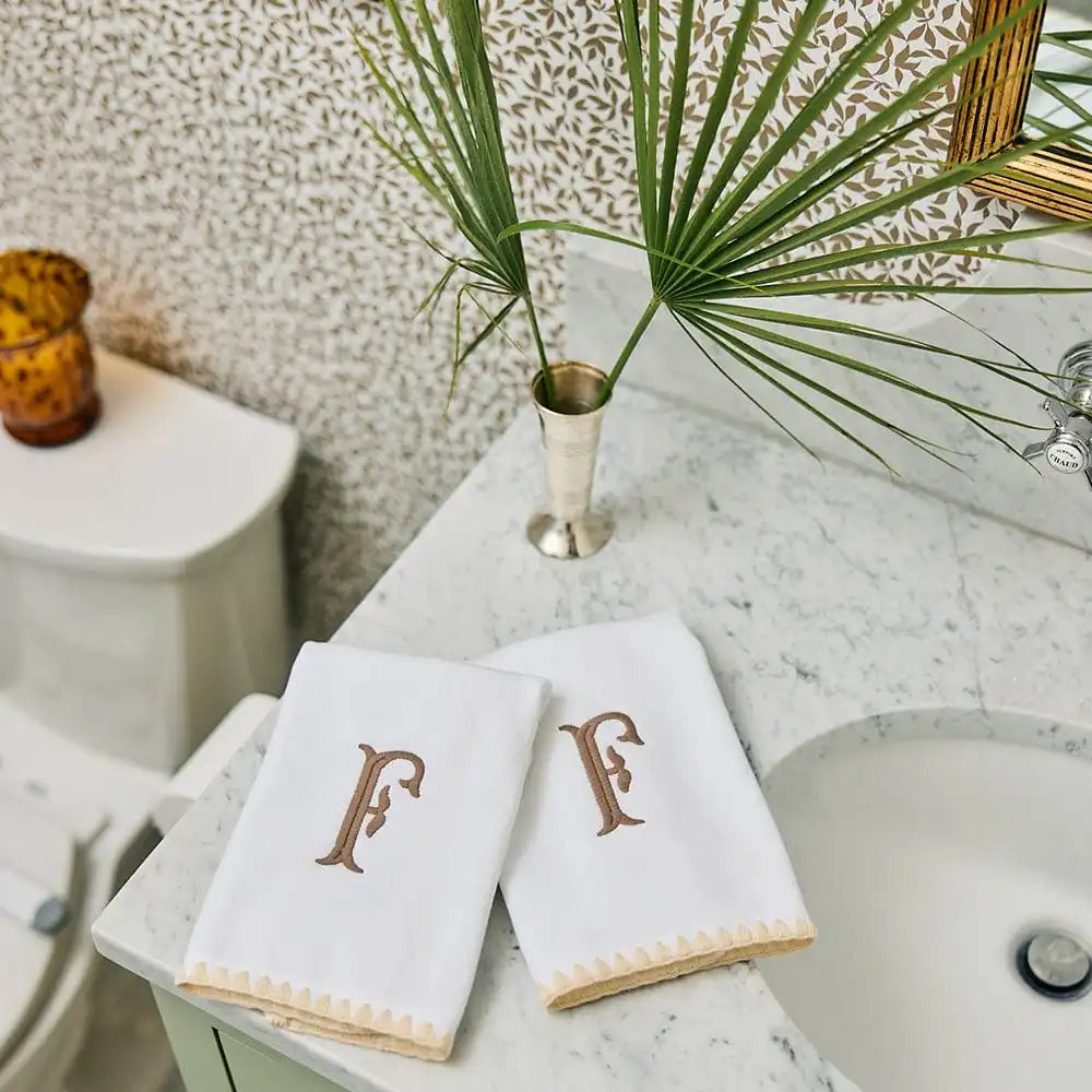 Stitched Edge Powder Bath Towels (pair)