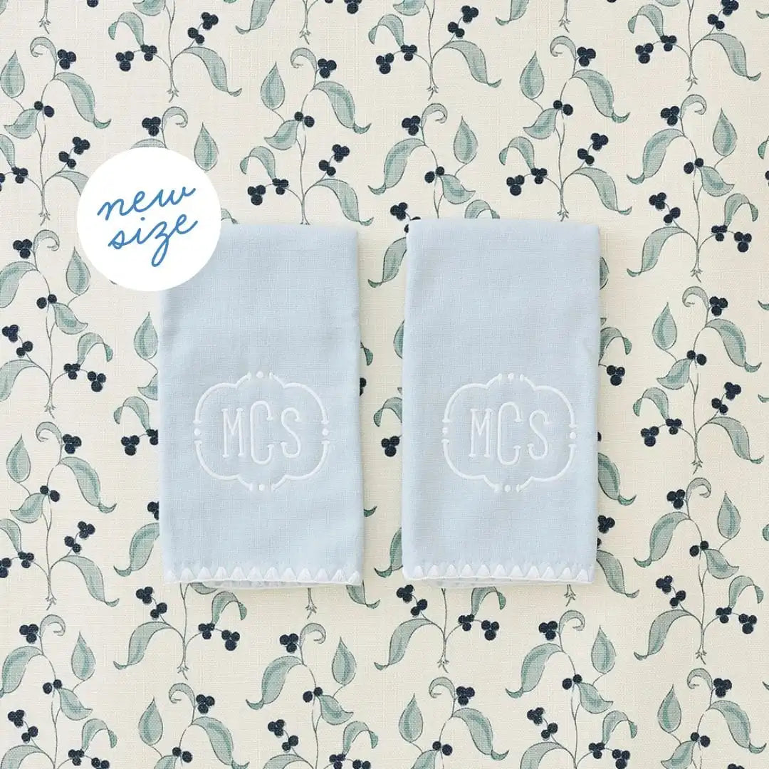 Stitched Edge Powder Bath Towels (pair)