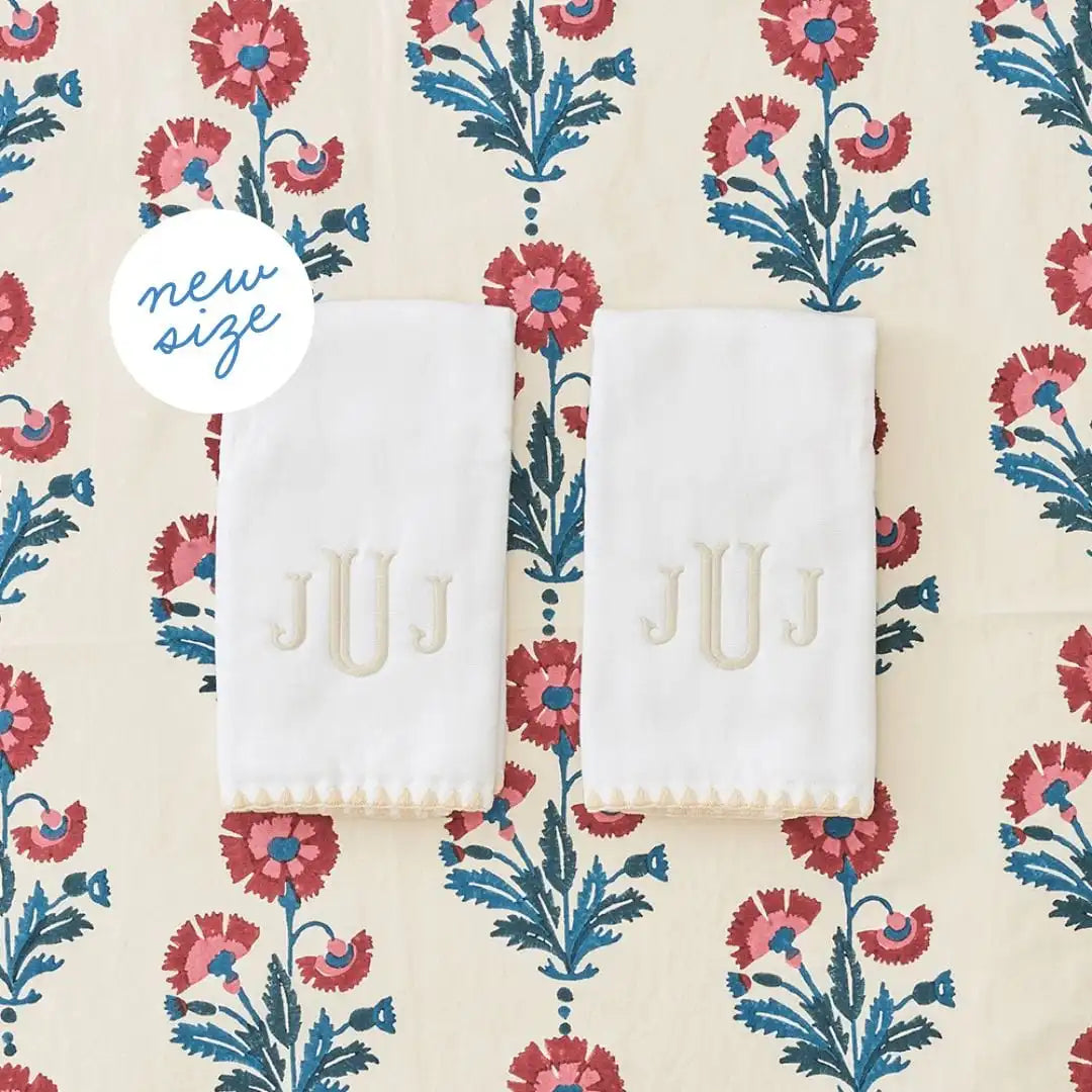 Stitched Edge Powder Bath Towels (pair)
