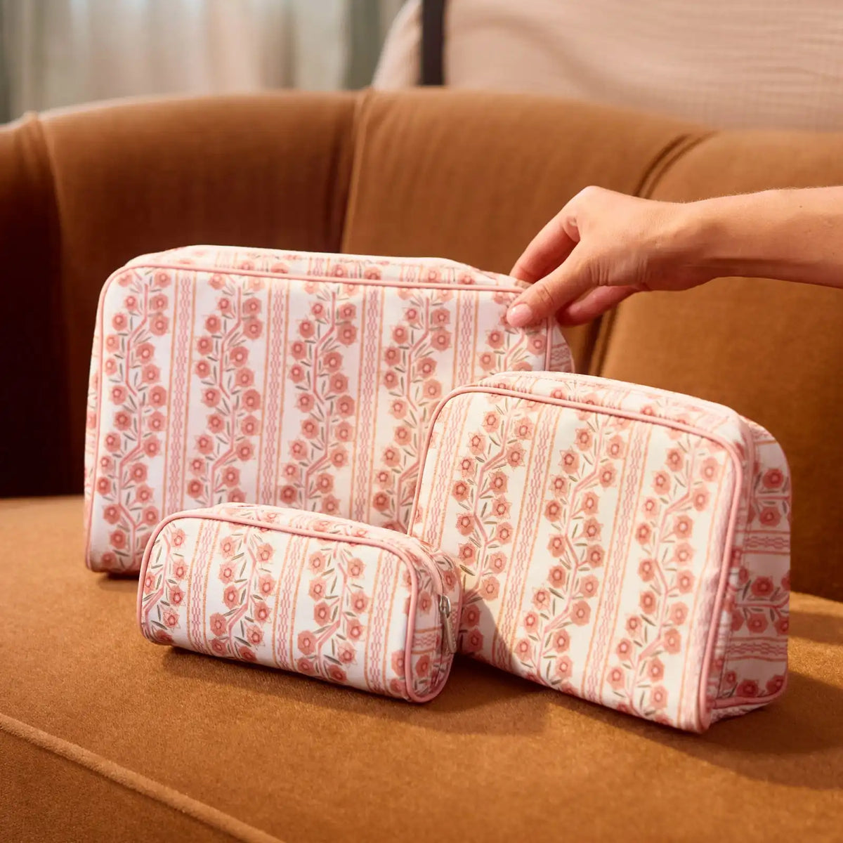 Teil Duncan Henley x Weezie Patterned Toiletry Bag Trio (3 pieces)